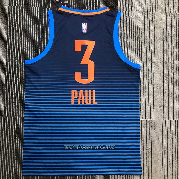Maillot Oklahoma City Thunder Chris Paul NO 3 Statement Bleu